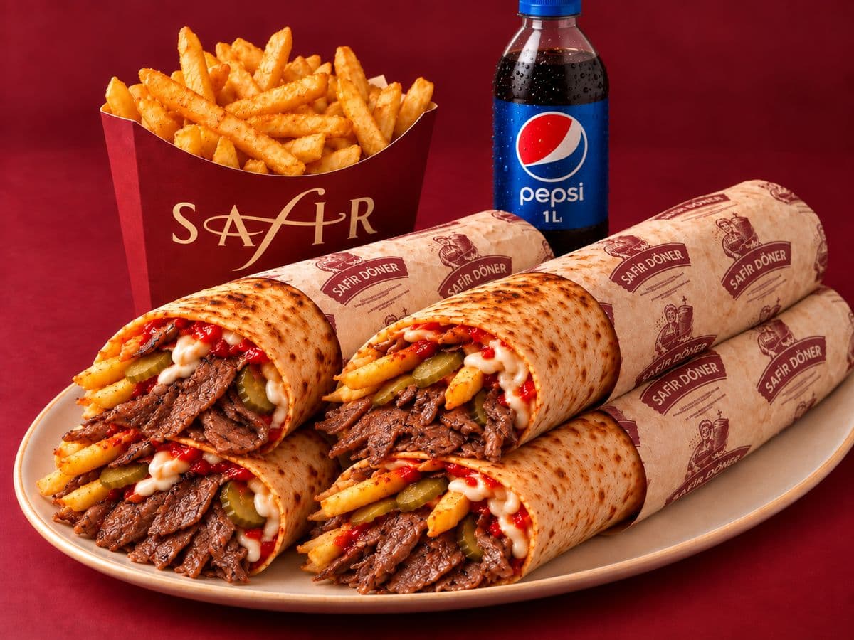 2'li Mega Et Döner Dürüm Menü