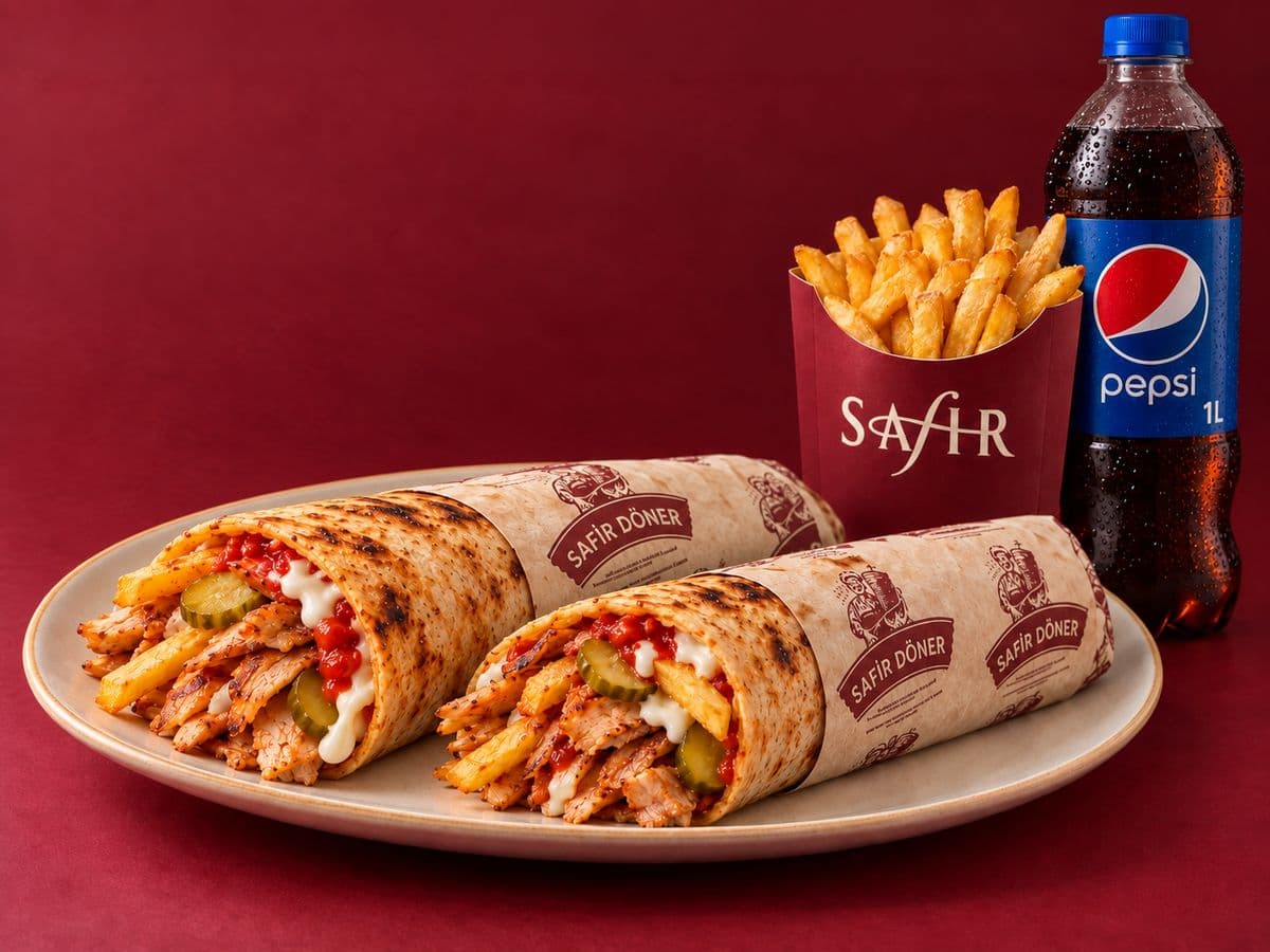 2'li Tavuk Döner Dürüm Menü
