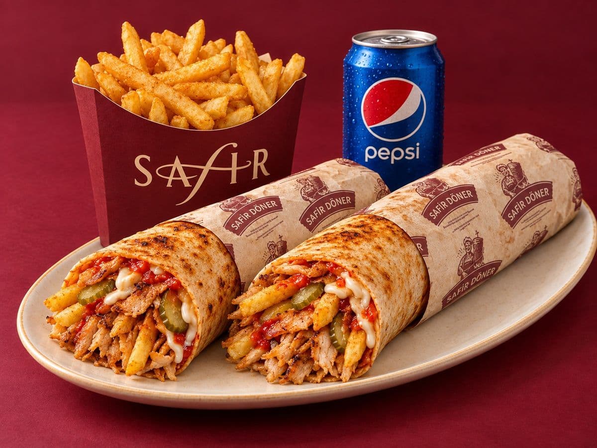 Mega Tavuk Döner Dürüm Menü